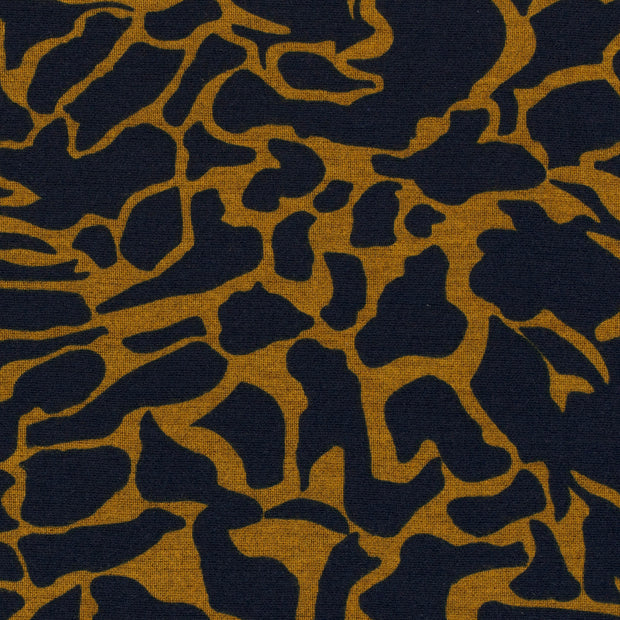 Poly Viscose Jerséis tela Abstracto Azul marino