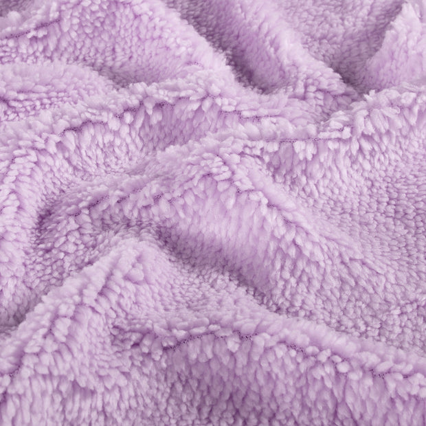 Sherpa Fleece fabrik Uni Lila