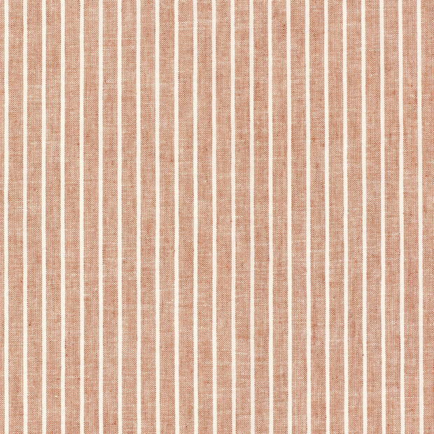 Chambré tissu rayures Brique