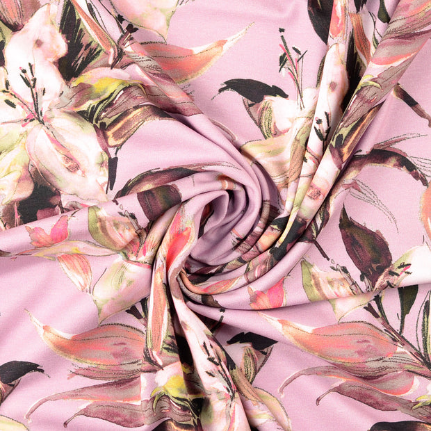 Jersey tissu Vieux rose 