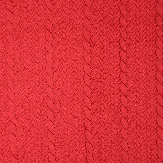 Jacquard fabrik Uni Bordeauxrot