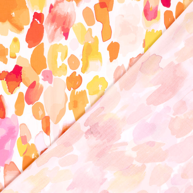 Viscose Poplin fabric Abstract printed 