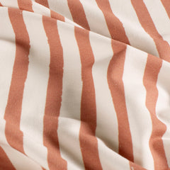 French Terry GOTS organic digital printed Stripes Old Pink