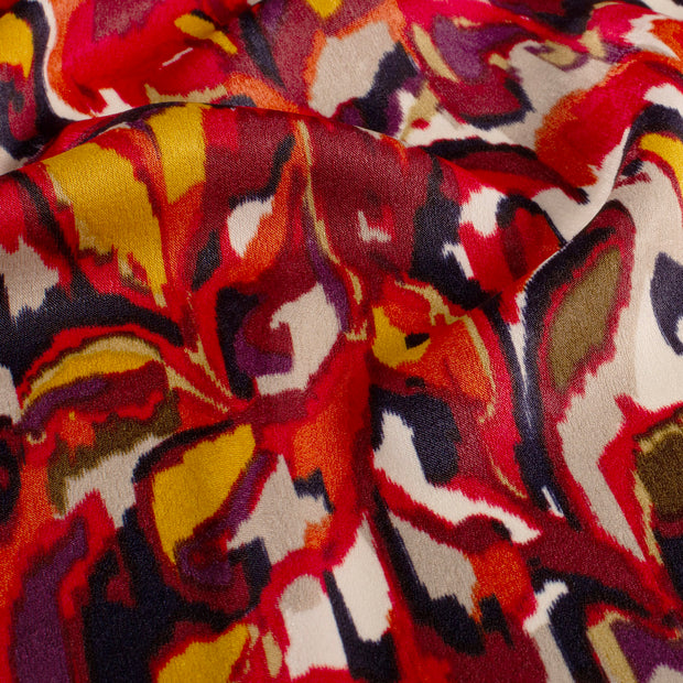 Satin Velvet fabrik Abstrakt Dunkelrot