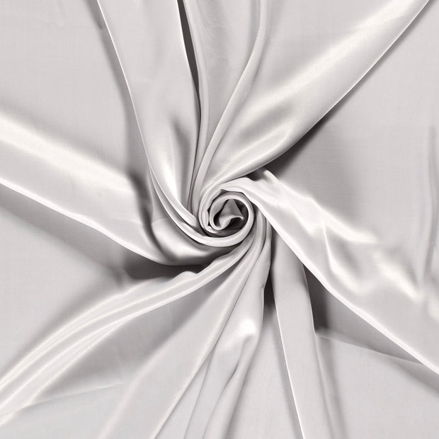 Viscose Satijn stof Licht grijs 