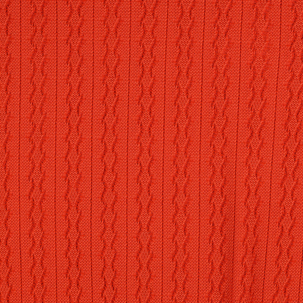 Heavy Knit fabric Stripes Orange