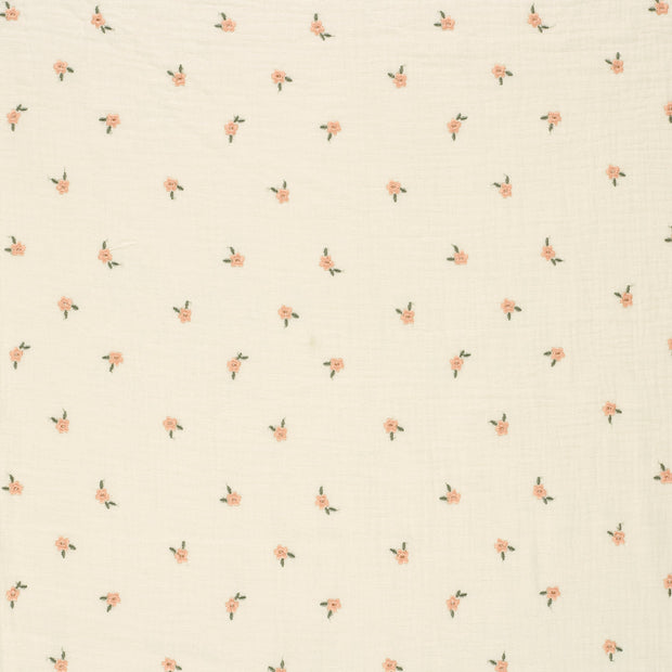 Double gaze tissu Blanc cassé mat 