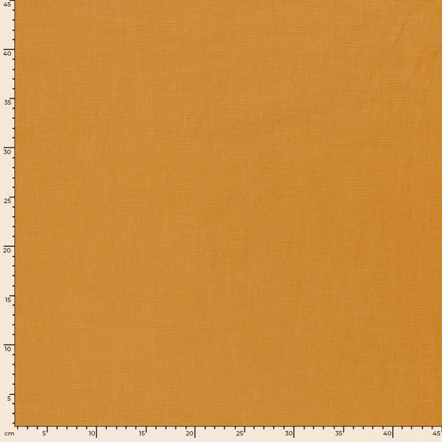 Ramie Linen fabric Unicolour Oker