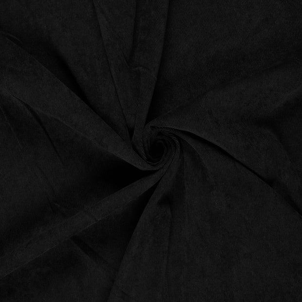 Babycord Stretch 21w fabric Black 