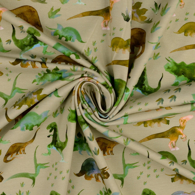  fabric Beige digital printed 