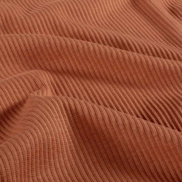 Rib Jerséis tela Unicolor Madera Roja