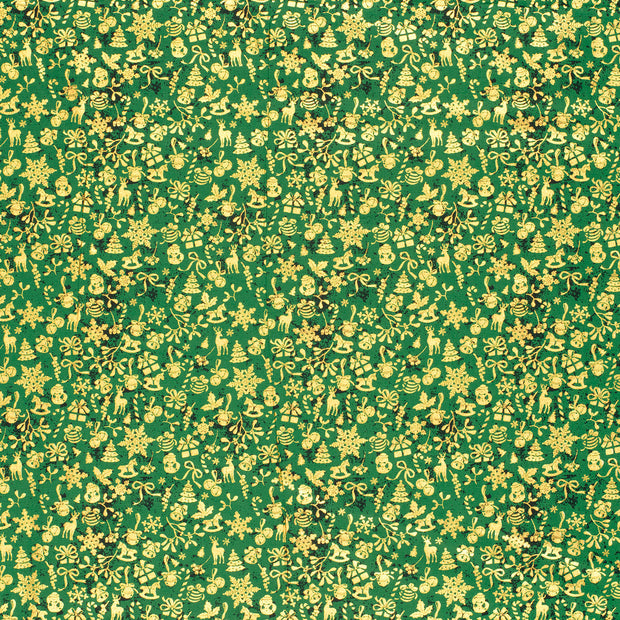 Algodón Popelina tela Verde 