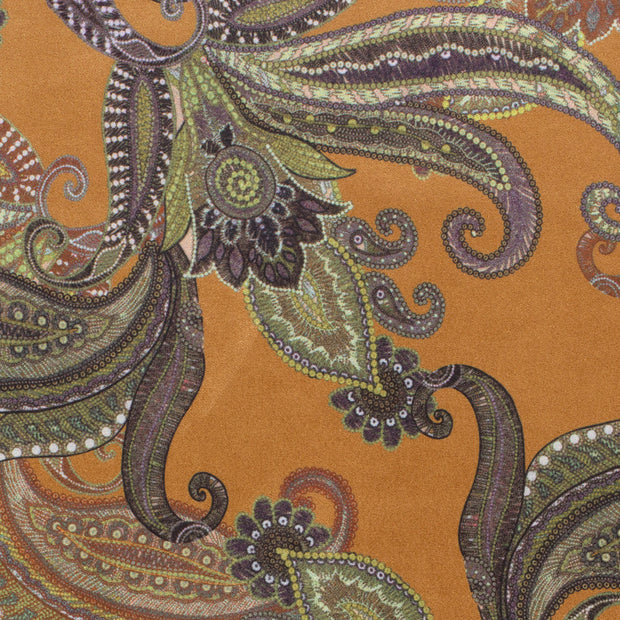 Suede Wildleer stof Paisley Oker