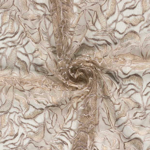 Tulle fabric embroidered 