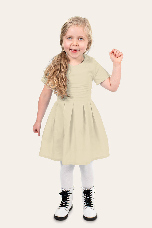 Viscose Poplin stof Effen Beige