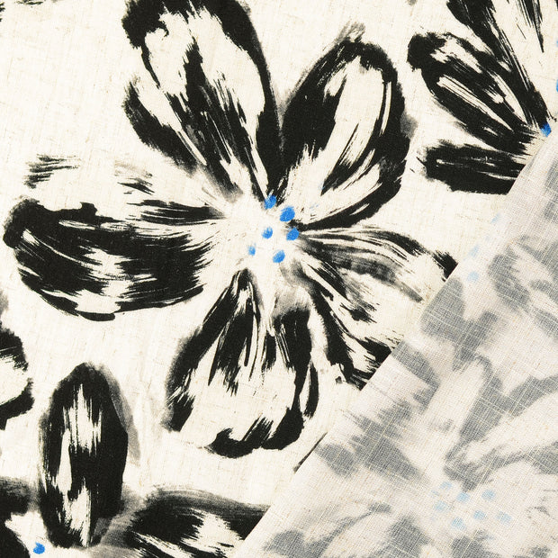 Linen fabric Black 