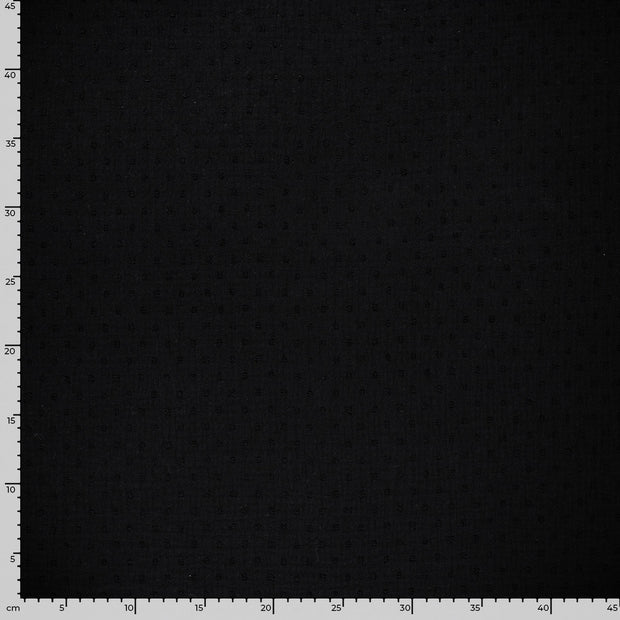 Musselin fabrik Punkte Schwarz