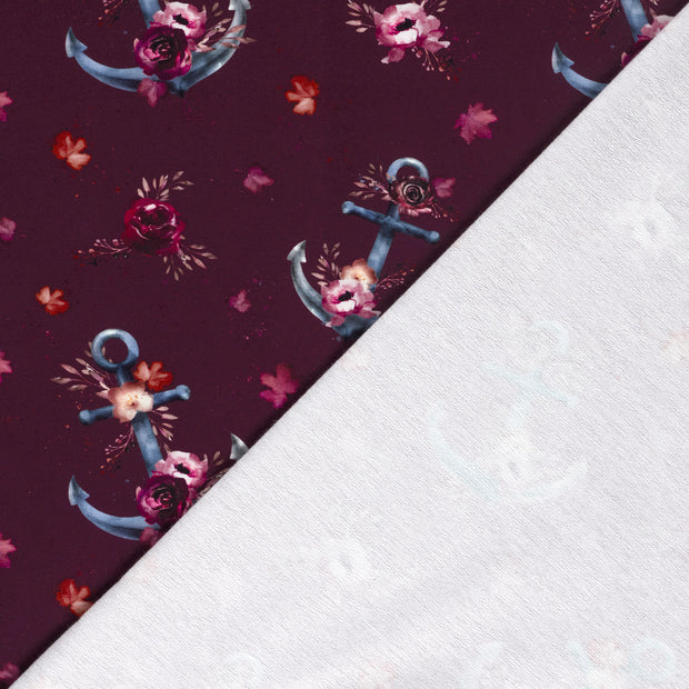 French Terry fabric Anchors digital printed 