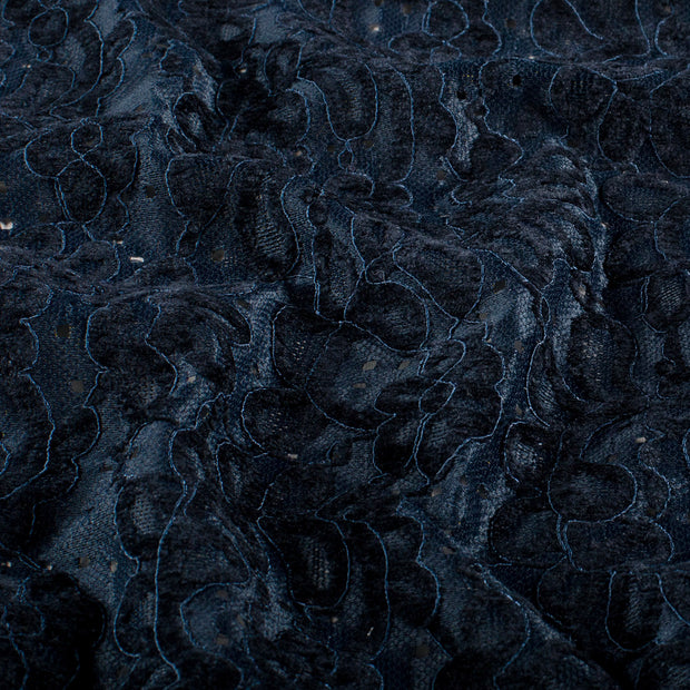 Chenille fabrik Uni Marine