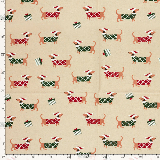 Canvas fabrik Weihnachten Wollweiß