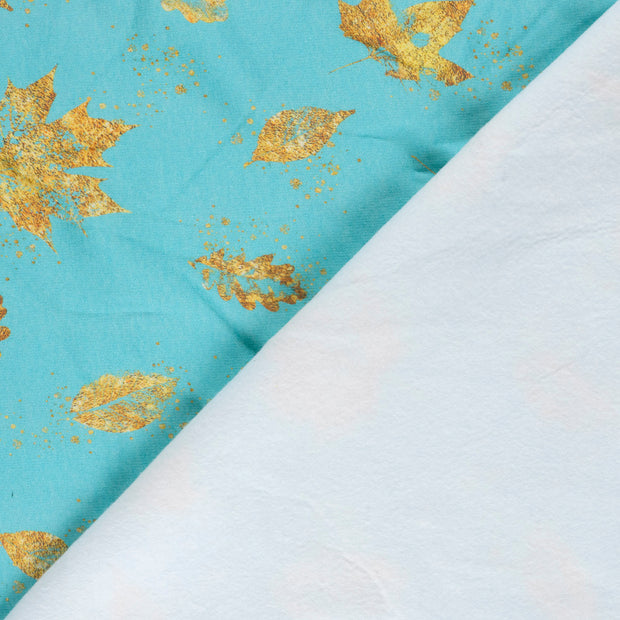 Jogging fabric Leaves digital printed 