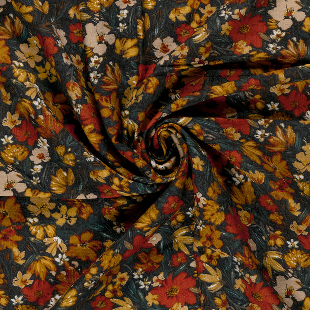 Viscose Nylon Ottoman tela Ladrillo estampado 