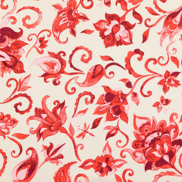  fabric Flowers Red