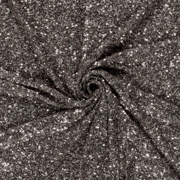 Mesh fabrik Grau Paillette 