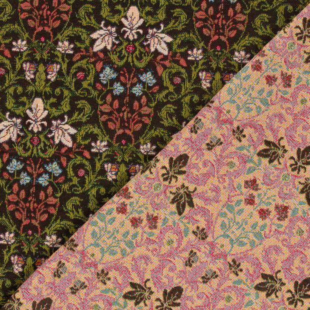 Gobelin stof Bladeren jacquard 