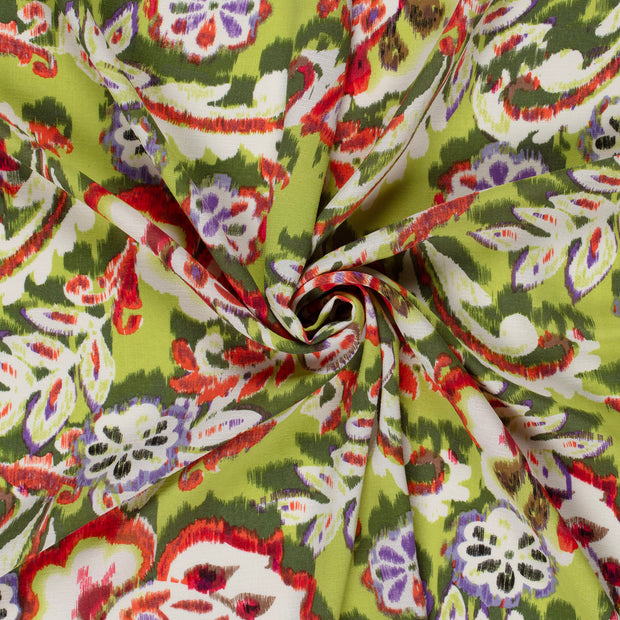 Polyester Bubble stof Limoen Groen 