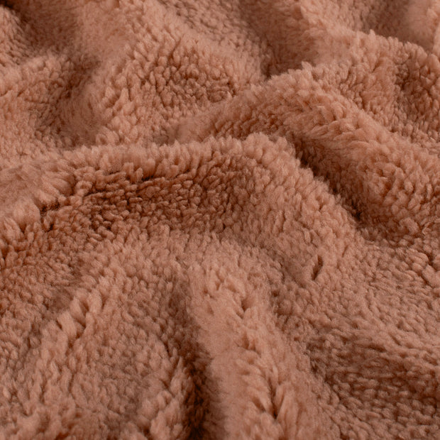 Sherpa Fleece fabric Unicolour Nutmeg