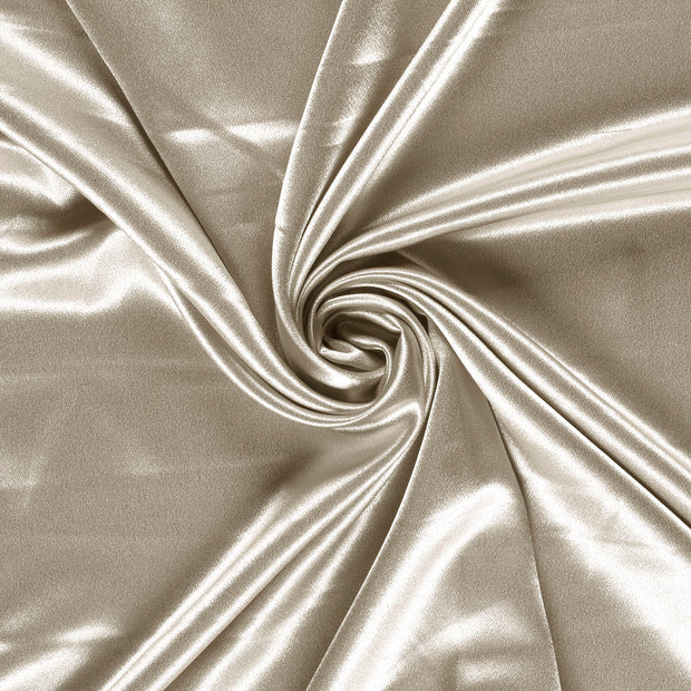 Satin Velvet fabric Beige dyed 
