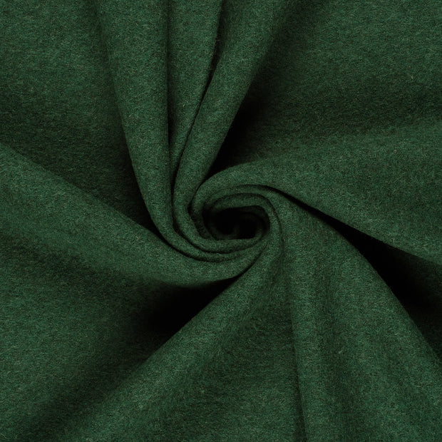 Wool Boucle fabric Dark Green 