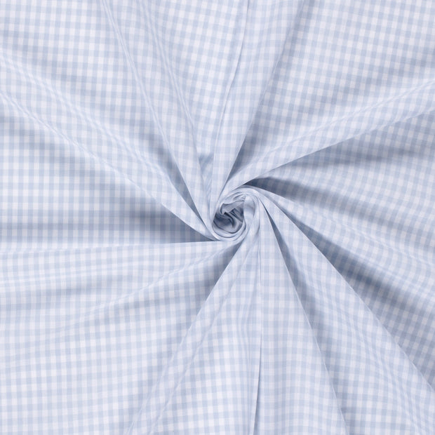 Popeline de Coton Fil Teint tissu Bleu bébé 