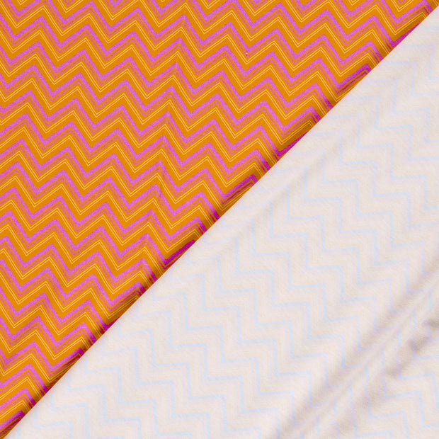 Jersey tissu Chevron Ocre