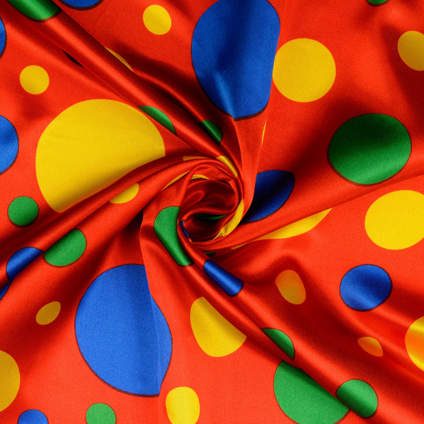 Satin fabric Multicolor printed 