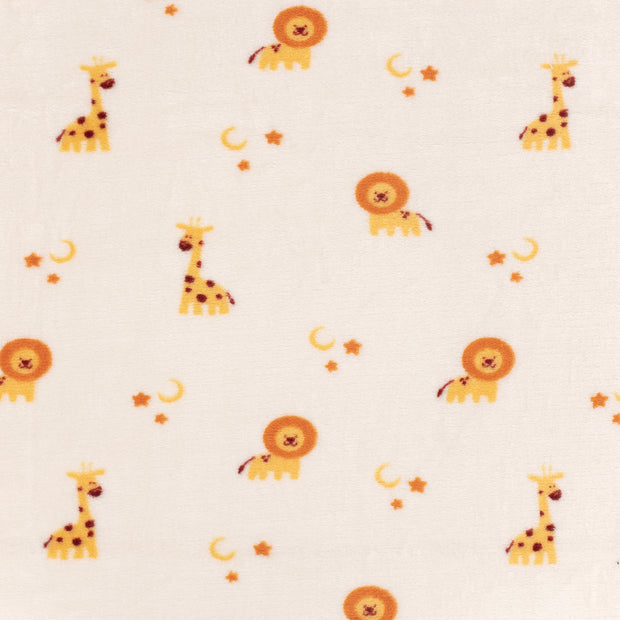 Coral Fleece fabric Off White soft 