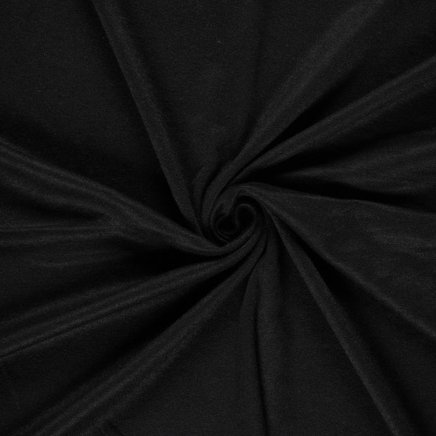 Heavy Knit stof Zwart brushed 
