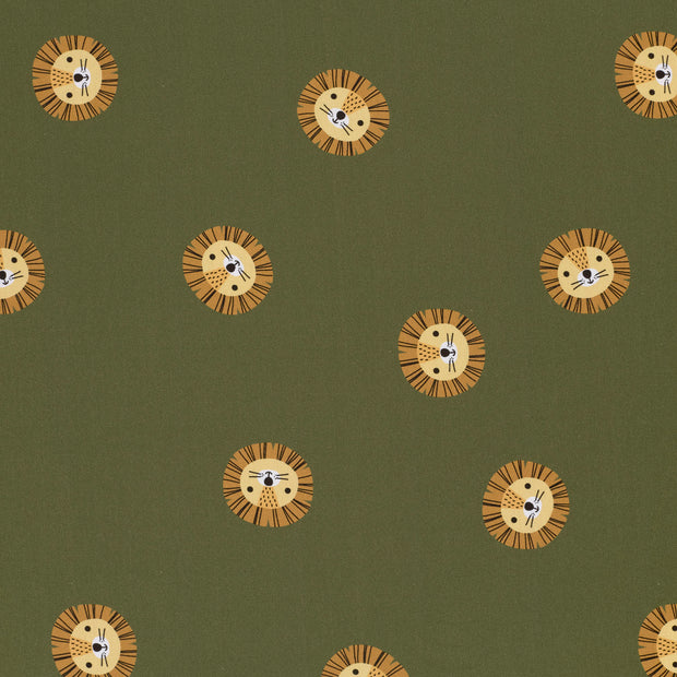 French Terry fabrik Khaki-Grün matt 