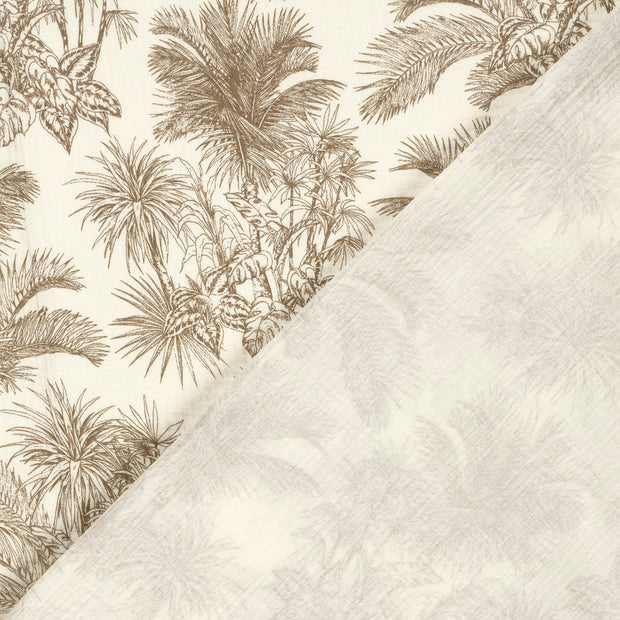 Muslin fabric Palmtrees printed 