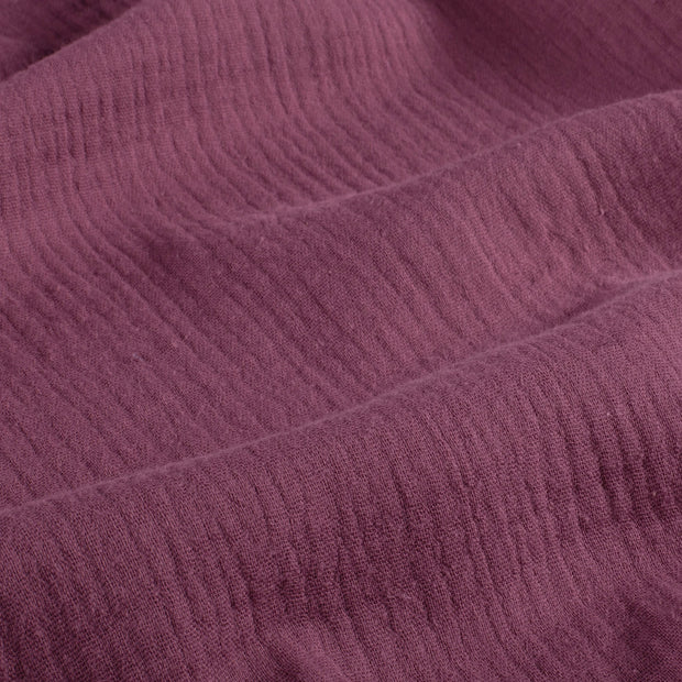 Muslin fabric Unicolour Wine red