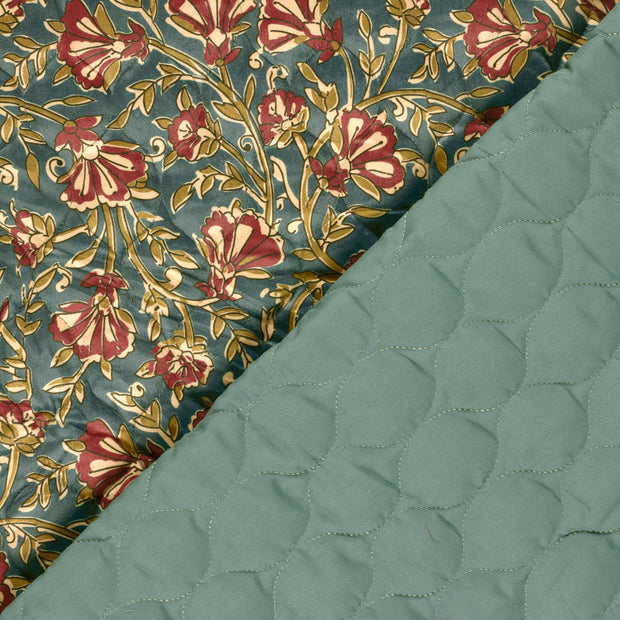 Velvet fabric Flowers printed 