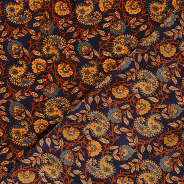 Voile fabric Paisley printed 