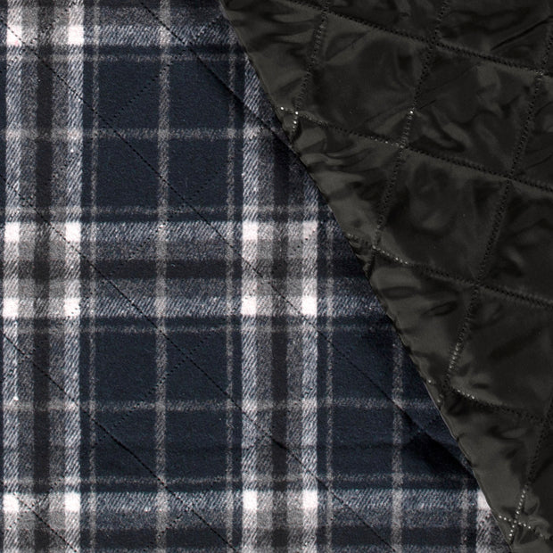 Jacquard tela Cuadros Azul marino