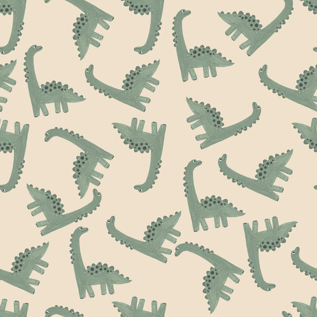 Aqua Protect (waterproof) fabric Dinosaurs Beige