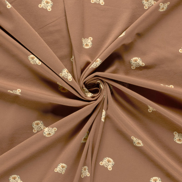 Jersey fabric Camel printed 