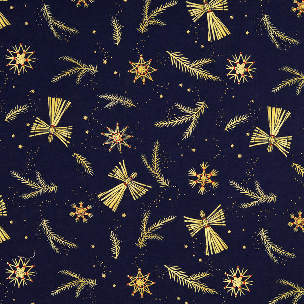  fabric Christmas Navy