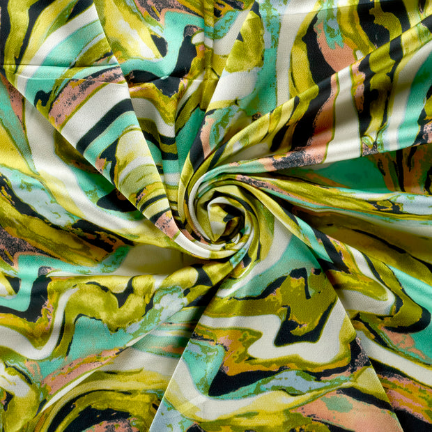 Polyester Bubble fabric Lime Green 