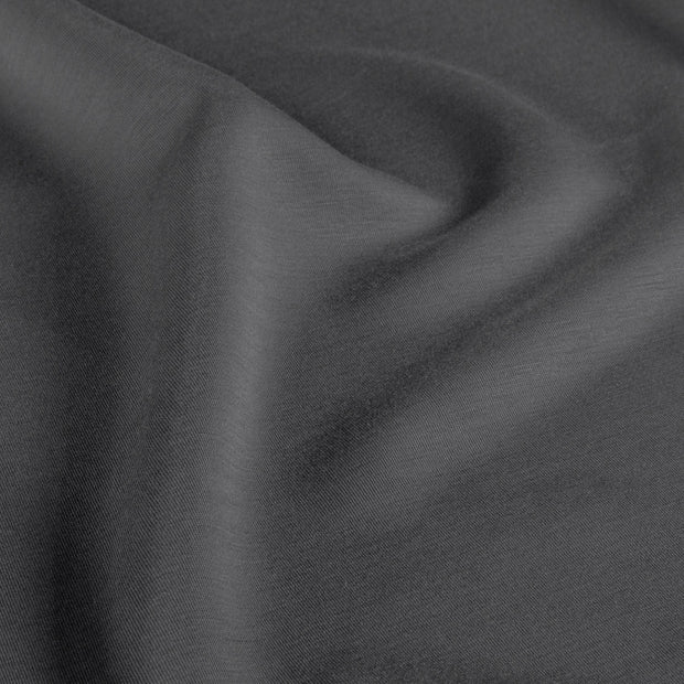 Interlock tissu Unicolore Gris foncé