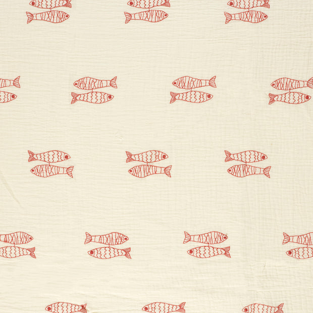 Muslin fabric Red 